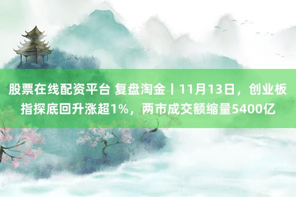 股票在线配资平台 复盘淘金丨11月13日，创业板指探底回升涨超1%，两市成交额缩量5400亿