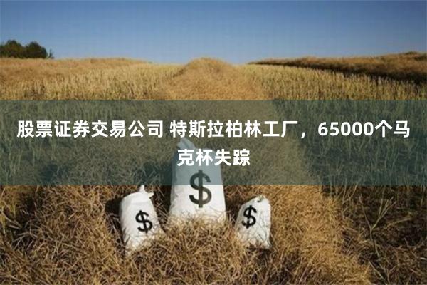 股票证券交易公司 特斯拉柏林工厂，65000个马克杯失踪